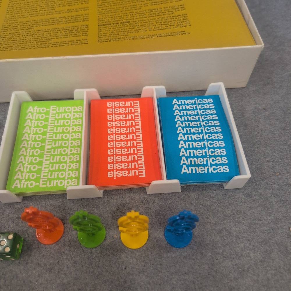Vintage 1973 Billionaire Parker Brothers Game of Global Enterprise Complete - Picture 4 of 9